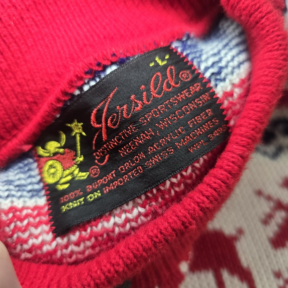 Vintage Jersild Fair Isle Holiday Sweater Size Large - Picture 5 of 5